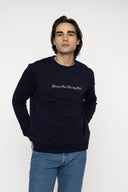 Script Navy Sweatshirt