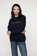 Script Navy Sweatshirt