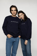 Script Navy Sweatshirt